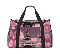 Sac de sport à porter sous le siège Motif Tour Eiffel Paris Street Rose, noir, One Size