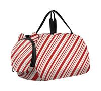 Sac de sport à rayures rouges et blanches pour enfants avec compartiment à chaussures grande capacité pour garçons et filles bolsos deportivos para mujer, Ligne large rayée rouge blanche, Moderne