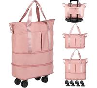 Sac de sport à roulettes extensible pliable avec roulettes pour voyage à roulettes, bagage à main, grand sac de w nd pour homme et femme