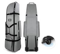 Sac De Sport à roulettes Sac de Voyage avec Fermeture éclair Robuste et résistante à l'usure, étui Golf Pliable côtés Souples pour Le Rangement des Bagages(Gray)