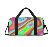 Sac de sport abstrait arc-en-ciel Tie Dye avec compartiment à chaussures pour la nuit, le w nd, le voyage, la salle de sport, l'organisateur de bagages pour femmes, hommes, enfants, filles