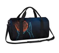 Sac de sport abstrait de basket-ball, sac de w nd, sac fourre-tout décontracté, sac fourre-tout de voyage, sac de sport pour enfants, filles, garçons, femmes, hommes
