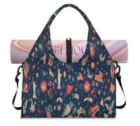 Sac de sport américain Memorial Day avec compartiment à chaussures, sac fourre-tout pour la gym, le yoga, les voyages, couleur, L, Sac de voyage