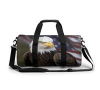 Sac de sport American Bald Eagle pour homme et femme - Résistant à l'eau - Léger - Pour voyage, sport, blanc, 45 cm/22,9 cm/22,9 cm, blanc, 17.7in/9in/9in