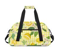 Sac de sport amusant avec motif de football, sac de sport, sac de sport pour soirée pyjama, petit sac fourre-tout de voyage pour entraînement de nuit, gymnastique, danse, ballet, Aliments au citron,