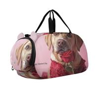 Sac de sport amusant pour garçons avec imprimé Pitbull rire, Adorable imprimé labrador rose, Classique