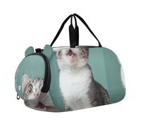 Sac de sport amusant pour garçons avec imprimé Pitbull rire, Imprimé chat surpris amusant, Classique