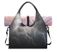 Sac de sport Animal Eagle pour femme et homme - Sac de week-end avec compartiment à chaussures - Sac fourre-tout à bandoulière pour yoga, gym, voyage, couleur, L, Organiseur de sac