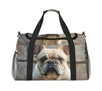 Sac de sport Aurora Borealis pour homme et femme avec compartiment à chaussures, Bouledogue français, Taille unique, Sac de voyage