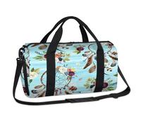 Sac de sport avec attrape-rêves - Motif floral ethnique - Pour le week-end - Style décontracté - Pour voyage, gym, enfants - Pour enfants, filles, garçons, femmes et hommes