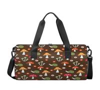 Sac de sport avec bandoulière - Grande capacité - Avec compartiment à chaussures, Escargot aux champignons