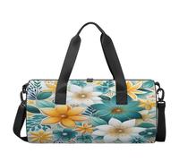Sac de sport avec bandoulière - Grande capacité - Avec compartiment à chaussures, Floraux de couleur vive