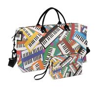 Sac de sport avec clavier électronique de dessin animé et sac de sport avec trousse de toilette pour salle de sport pliable