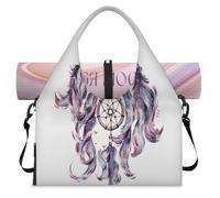 Sac de sport avec compartiment à chaussures - Attrape-rêves bohème - Sac fourre-tout pour la gym, le yoga, les voyages, couleur, L, Sac de voyage
