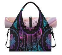 Sac de sport avec compartiment à chaussures - Attrape-rêves bohème - Sac fourre-tout pour la gym, le yoga, les voyages, couleur, L, Sac de voyage