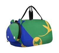 Sac de sport avec compartiment à chaussures de grande capacité pour garçons et filles, Drapeau de l'île Christmas, TAILLE UNIQUE, Moderne/ajusté.