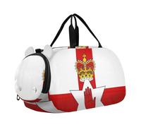 Sac de sport avec compartiment à chaussures de grande capacité pour garçons et filles, Drapeau de l'Irlande du Nord, TAILLE UNIQUE, Moderne/ajusté.