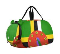 Sac de sport avec compartiment à chaussures de grande capacité pour garçons et filles, Drapeau national de la Dominique, one size, Moderne/ajusté