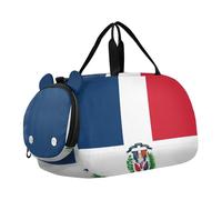 Sac de sport avec compartiment à chaussures de grande capacité pour garçons et filles, Drapeau national de la République dominicaine, TAILLE UNIQUE, Moderne/ajusté.