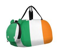 Sac de sport avec compartiment à chaussures - Grande capacité - Sac de voyage avec sangle réglable pour la pratique scolaire, le sport, Drapeau national de l'Irlande, one size, Moderne/ajusté