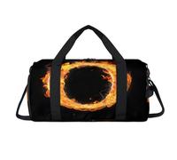 Sac de sport avec compartiment à chaussures Lettre O in Fire avec compartiment à chaussures, lettres symboles, sac de week-end, voyage, gym, organiseur de bagages pour femmes, hommes, enfants, filles