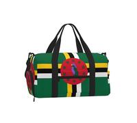 Sac de sport avec compartiment à chaussures - Motif drapeau du Commonwealth de la Dominique - Léger - Pour homme et femme - Sac de voyage imperméable avec poche humide