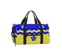 Sac de sport avec compartiment à chaussures Motif drapeau du Prince George | Sac de voyage résistant à l'eau. Convient aux poignées de valise.