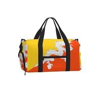 Sac de sport avec compartiment à chaussures - Motif drapeau du Royaume du Bhoutan - Léger - Pour la gym et le w nd - Pour homme et femme - Sac de voyage imperméable avec poche pour mouillage