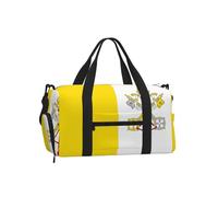 Sac de sport avec compartiment à chaussures - Motif drapeau du Vatican - Sac de voyage imperméable pour homme et femme - Avec poche humide pour chaussures sales