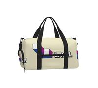 Sac de sport avec compartiment à chaussures Motif drapeau Laval | Sac de voyage résistant à l'eau. Convient aux poignées de valise.