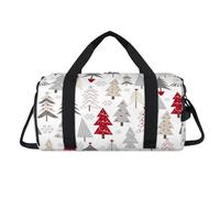 Sac de sport avec compartiment à chaussures Motif sapin de Noël flocon de neige Sac de voyage Sac de gym pour femmes, hommes, enfants, filles, garçons