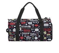 Sac de sport avec compartiment à chaussures pour homme et femme Motif pingouins amusants, Citations du jeu., Taille unique, Art Déco