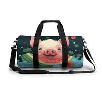 Sac de sport avec compartiment à chaussures pour homme et femme, Rire des animaux, 17.7in/9in/9in, Art Déco