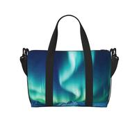 Sac de sport avec compartiment à chaussures pour homme et femme Rouge, Northern Lights, Taille unique, Sac de voyage