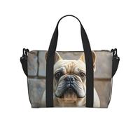 Sac de sport avec compartiment à chaussures pour homme et femme - Sac de sport avec compartiment à chaussures, Bouledogue français, Taille unique, Sac de voyage