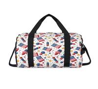 Sac de sport avec compartiment à chaussures pour la journée de l'indépendance américaine, sac de voyage, sac de gym pour femmes, hommes, enfants, filles, garçons