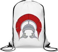 Sac de sport avec cordon de serrage pour casque de soldat de l'Empire romain Centurion Blanc