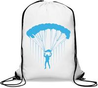 Sac de sport avec cordon de serrage pour parachute Bleu
