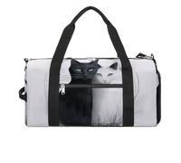 Sac de sport avec deux chats pour homme et femme, grand sac de voyage avec compartiment à chaussures pour l'entraînement, style, taille unique, Style :, Taille unique