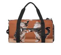 Sac de sport avec deux chats pour homme et femme, grand sac de voyage avec compartiment à chaussures pour l'entraînement, style, taille unique, Style :, Taille unique