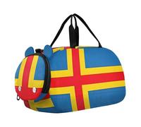 Sac de sport avec drapeau du Mexique pour voyage, week-end, bagage de nuit, sac de sport pour enfants, Drapeau des îles Aland, Classique