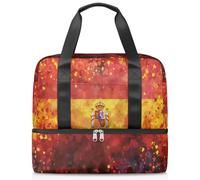 Sac de sport avec drapeau espagnol pour femmes, hommes, garçons et filles, 21 L, sac fourre-tout séparé pour voyage, gym, yoga, couleur, Big, Organiseur de sac