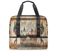 Sac de sport avec imprimé de l'Égypte ancienne pour femmes, hommes, garçons et filles, 21 L, sac fourre-tout séparé pour voyage, gym, yoga, couleur, Big, Organiseur de sac