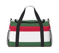 Sac de sport avec imprimé drapeau de la Hongrie sous le siège, noir, One Size