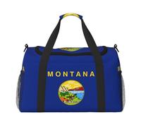 Sac de sport avec imprimé drapeau de l'État du Montana - Sac de sport à porter sous le siège, noir, One Size