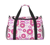 Sac de sport avec imprimé flamants roses et beignets pour homme et femme