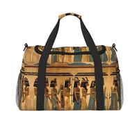 Sac de sport avec imprimé pour femme en Égypte ancienne, noir, One Size