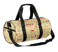 Sac de sport avec lettre d'automne - Sac de sport léger pour homme et femme (thème automne), Lettre d'automne, 17.6(L) x 9(W) x 9(H) inch