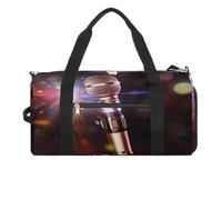 Sac de sport avec microphone pour karaoké - Pour homme et femme - Compartiment à chaussures - Étanche - Sac de voyage pour le sport, les gymnases, le yoga, Microphone karaoké, Taille unique