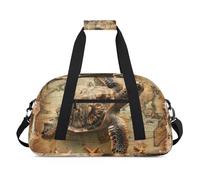 Sac de sport avec motif animal tigre - Sac de sport - Petit sac fourre-tout de voyage pour entraînement de nuit, gymnastique, danse et ballet, Texture d'animaux tortues, 18.9 x 8.7 x 10.6 in, Sacs